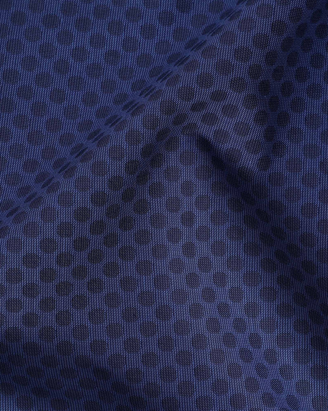 Navy Dot Cotton Shirting Fabric 150cm