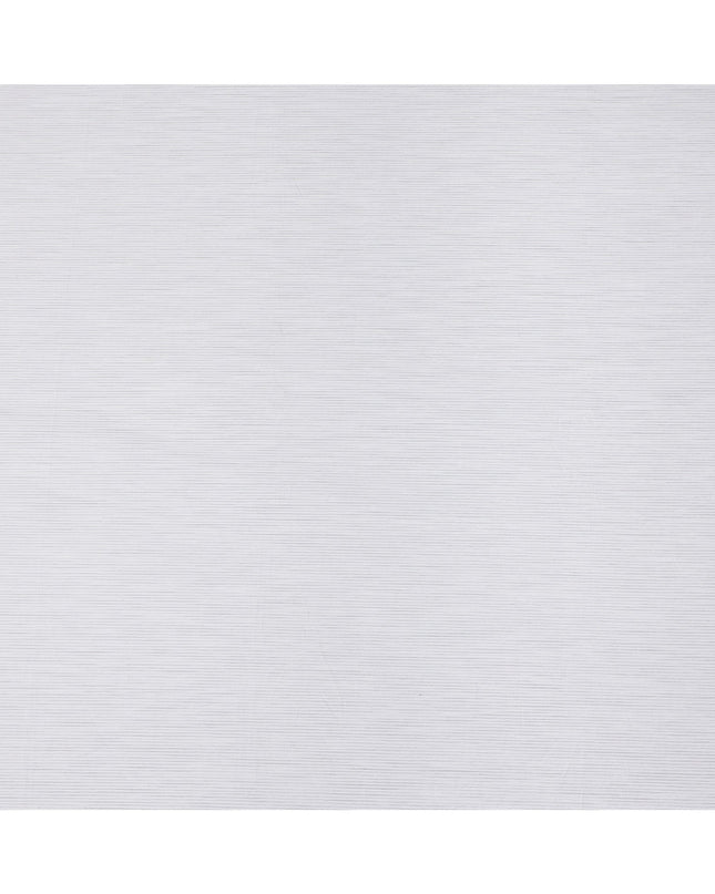 White and Grey Pinstripe Cotton Shirting Fabric, 150 Cms Width, Made in India-D26150