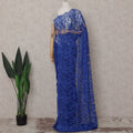 Royal Blue French Chantilly Lace Saree