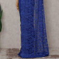 Royal Blue French Chantilly Lace Saree
