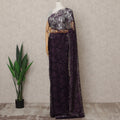 Dark Purple Premium French 2-Tone Chantilly Lace Saree Fabric – 5.5 Meters Length, 110 Cms Width, Imported from France-D25705