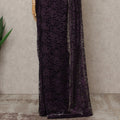 Dark Purple Premium French 2-Tone Chantilly Lace Saree Fabric – 5.5 Meters Length, 110 Cms Width, Imported from France-D25705