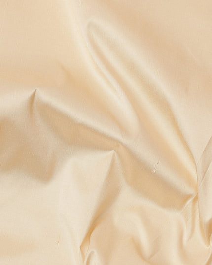 Beige Plain Pure Raw Silk Fabric, 140 Cms Width, Made in India-D25983