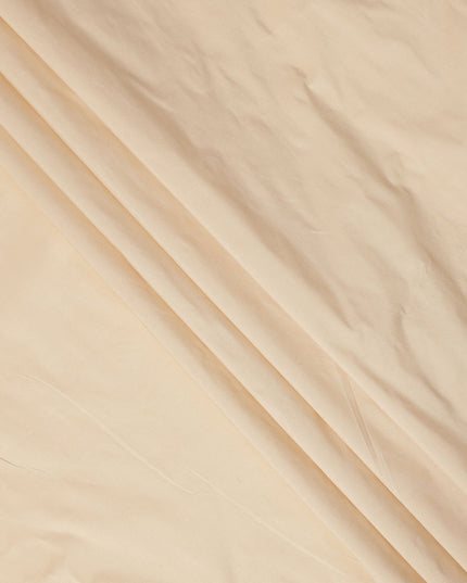 Beige Plain Pure Raw Silk Fabric, 140 Cms Width, Made in India-D25983