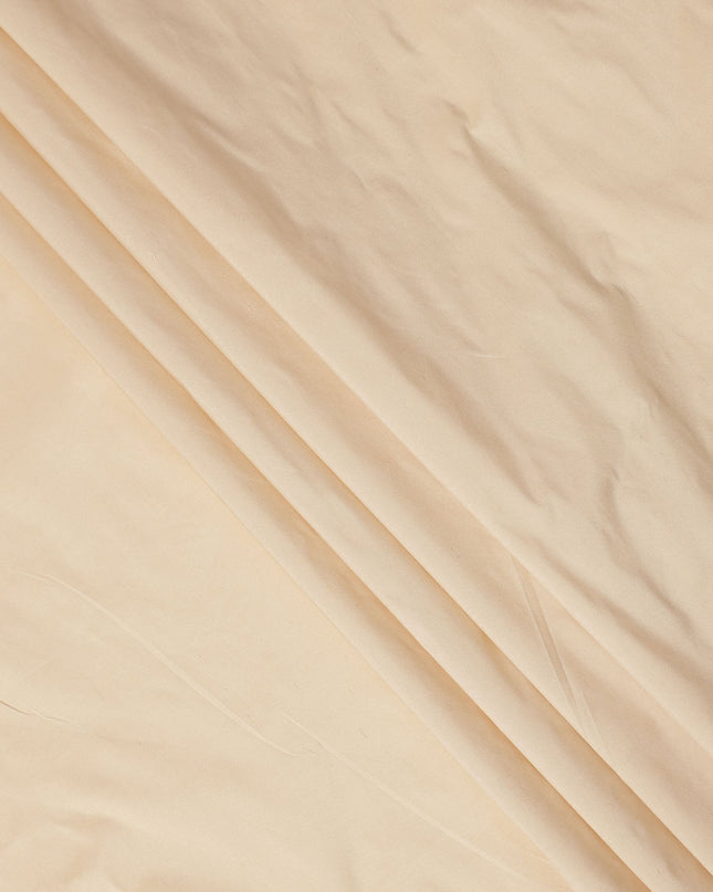 Beige Plain Pure Raw Silk Fabric, 140 Cms Width, Made in India-D25983