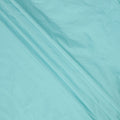 Aqua Blue Plain Pure Raw Silk Fabric, 140 Cms Width, Made in India-D25985