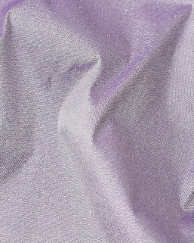 Lavender Plain Pure Raw Silk Fabric, 140 Cms Width, Made in India-D25989