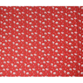 Red Floral Printed Cotton Lawn Fabric All Over Small Blossom Flower Design Soft Dressmaking Material 4.0 Meters Length 110 Cms Width India-D27653