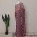 Dusty Mauve Pink Lace Saree Piece