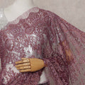 Dusty Mauve Pink Lace Saree Piece