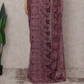 Dusty Mauve Pink Lace Saree Piece
