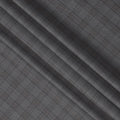 Charcoal Premium Italian Blended Wool Suiting Fabric, 3.75 Mtrs with 150 Cms Width, Imported from Italy-D25445