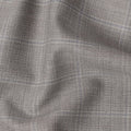 Grey Premium Italian Blended Wool Suiting Fabric, 3.75 Mtrs with 150 Cms Width, Imported from Italy-D25443