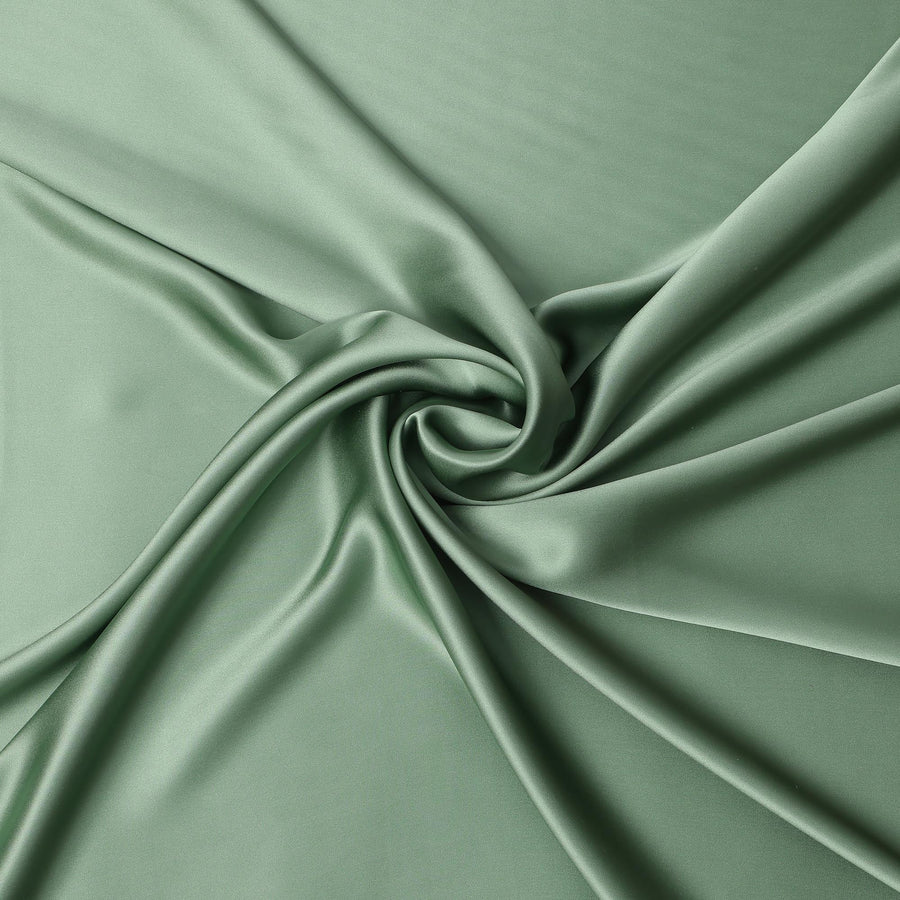 قماش ساتان حريري نقي باللون الأخضر الحكيم، 110 سم، صيني - D25467