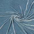 Dusty Blue Silk Blended Velvet Fabric, 140 Cms Width, South Korea-D24650
