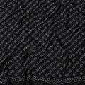 Black Geometric Block Print Synthetic Cotton Fabric, 140 Cms, India-D25385