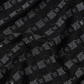 Black Geometric Block Print Synthetic Cotton Fabric, 140 Cms, India-D25385