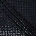 Black Sequin Checkered Self Design Synthetic Cotton Fabric, 140 Cms, India-D25393