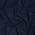 Navy Blue Sequin Embroidered Self Design Synthetic Cotton Fabric, 140 Cms, India-D25383