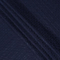 Navy Blue Sequin Embroidered Self Design Synthetic Cotton Fabric, 140 Cms, India-D25383