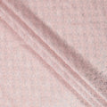 Blush Pink Geometric Motif with Subtle Shimmer Synthetic Cotton Fabric, 140 Cms, India-D25391