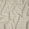 Cream Light Beige Checked Blended Cotton Shirting Fabric Soft Woven Check Design Breathable Apparel Material 150 Cms Width Made in India-D27429 Regal Fabrics