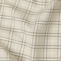 Cream Light Beige Checked Blended Cotton Shirting Fabric Soft Woven Check Design Breathable Apparel Material 150 Cms Width Made in India-D27429 Regal Fabrics