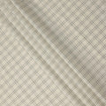 Cream Light Beige Checked Blended Cotton Shirting Fabric Soft Woven Check Design Breathable Apparel Material 150 Cms Width Made in India-D27429 Regal Fabrics