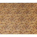 Gold Floral Cotton Voile Fabric 140cm