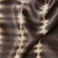 Dark Brown Tie-Dye Silk Satin Fabric 110cm
