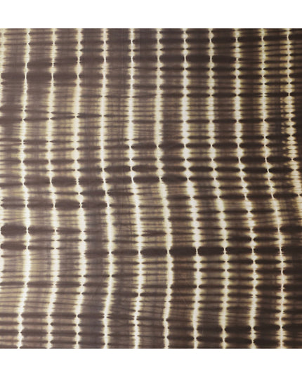 Dark Brown Tie-Dye Silk Satin Fabric 110cm