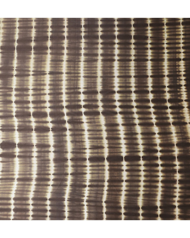 Dark Brown Tie-Dye Silk Satin Fabric 110cm