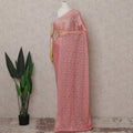 Dusty Rose Pink French Chantilly Lace Saree
