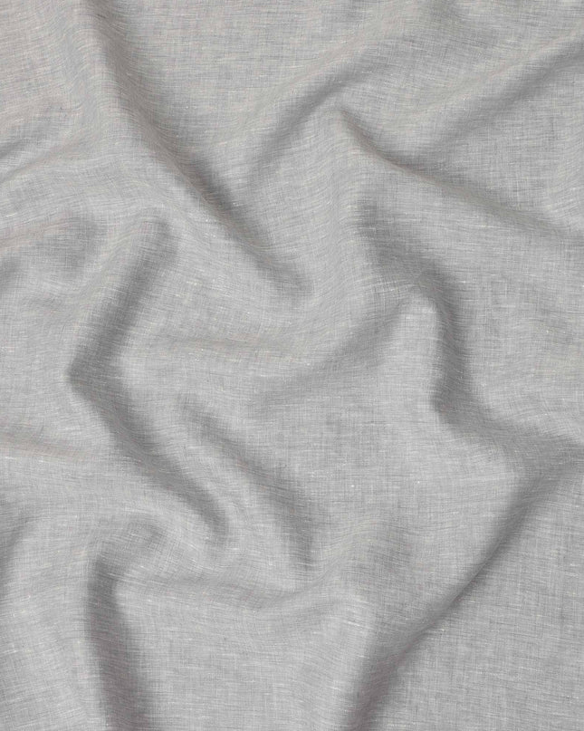 Silver Grey Pure Linen 60 Lea Fabric 150cm India