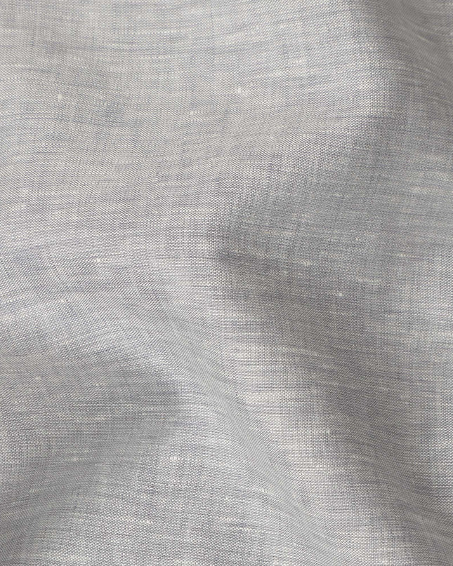 Silver Grey Pure Linen 60 Lea Fabric 150cm India
