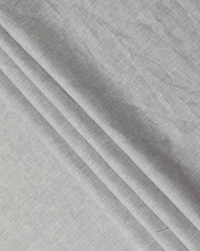 Silver Grey Pure Linen 60 Lea Fabric 150cm India