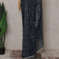 Grey French Chantilly Lace Saree | Regal