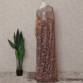 Copper French Chantilly Lace Saree | Regal
