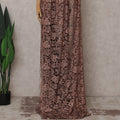 Copper French Chantilly Lace Saree | Regal