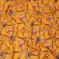 Yellow Bouquet Floral Printed Viscose Crepe 110cm