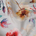 Grey Floral Printed Viscose Crepe 110cm