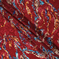 Red Abstract Viscose Crepe Fabric 110cm - 0644500