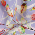 Purple Leaf Printed Viscose Crepe 110cm