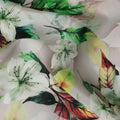 Pink Floral Printed Viscose Crepe 110cm