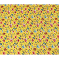 Yellow Floral Printed Viscose Crepe 110cm