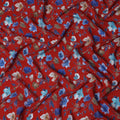 Red Floral Printed Viscose Crepe 110cm