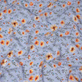 Blue Floral Printed Viscose Crepe 110cm