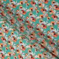 Green Floral Printed Viscose Crepe 110cm
