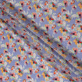 Purple Floral Printed Viscose Crepe 110cm