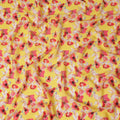 Yellow Floral Printed Viscose Crepe 110cm